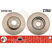 TRW 2X Bremsscheibe Vorne 300 BelüFtet FüR Ford Mondeo IV Turnier BA7