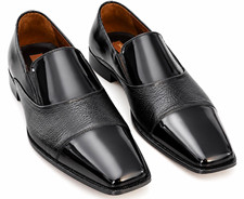 Mezlan Knowles II Men's Black Leather Slip-On Loafer Dress Shoes 13 M
