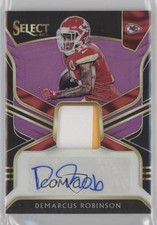 2018 Select Signature Memorabilia Purple Prizm 39/49 Demarcus Robinson Auto 1k5