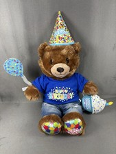 Build A Bear Happy Birthday Bear 2021 Plush 15" Stuffed Animal Teddy Bear BAB