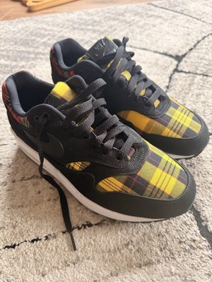 Nike Air Max 1 Tartan Schwarz Gr.39 RAR Gekauft Crepe City Köln 2025 ungetragen 