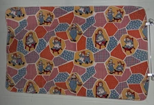 Vintage Raggedy Ann Andy Receiving Blanket 1970s Cotton Multicolored 26.5"x40.5"