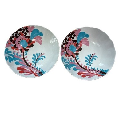 Two Kate Spade Lenox Gwinnett Lane Creme Floral Pasta Bowls 8.5  New Without Tag