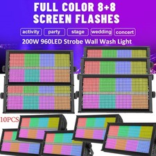 8/10PCS 960LED 200w Strobe Wall Wash Light DMX RGBW Flash Stage Lighting Wedding
