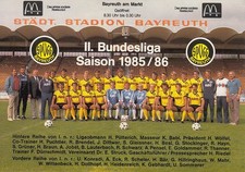 SpVgg Bayreuth 85/86 Mannschaftsbild Mannschaftskarte Mannschaftsfoto