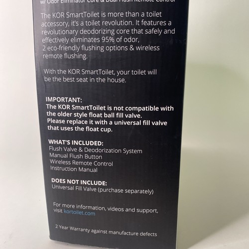 KOR Smart Toilet Combo Dx 100 Automatic Toilet Flusher New With Remote - Picture 10 of 13