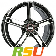 MAM W4 black front polish 7x17" ET35 LK5 100 ML 57.1 Alufelgen 17 Zoll