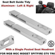 For Mgb Mgc Mg Midget Spitfire Gt6 Tr6 Headrest Seat Belt Guides Tidy Aluminium For Mgb Mgc Mg Midget Spitfire Gt6 Tr6 Headrest Seat Belt Guides Tidy Aluminium