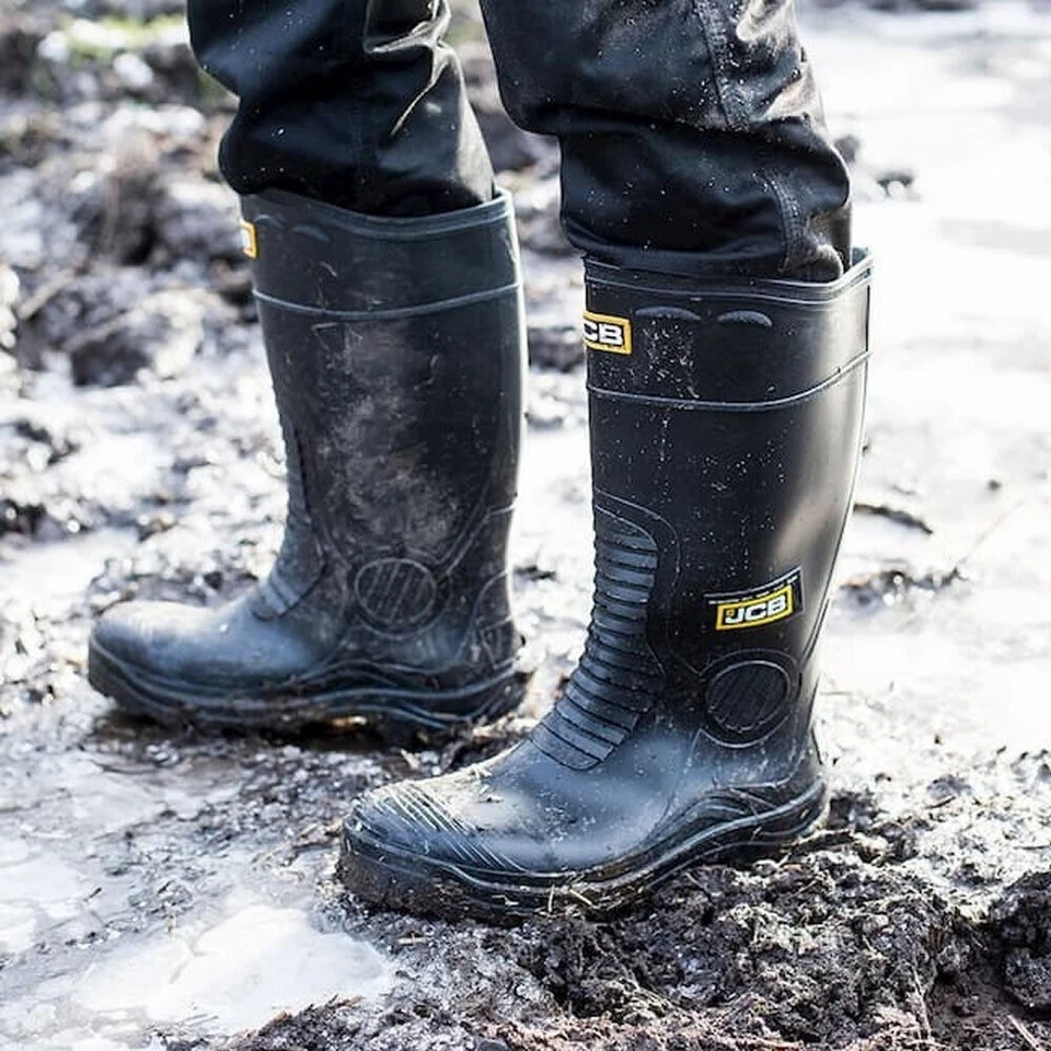 JCB Waterproof Safety Steel Toecap/Midsole Wellington Work Boot FREE WELLI SOCKS - Image 2 of 3