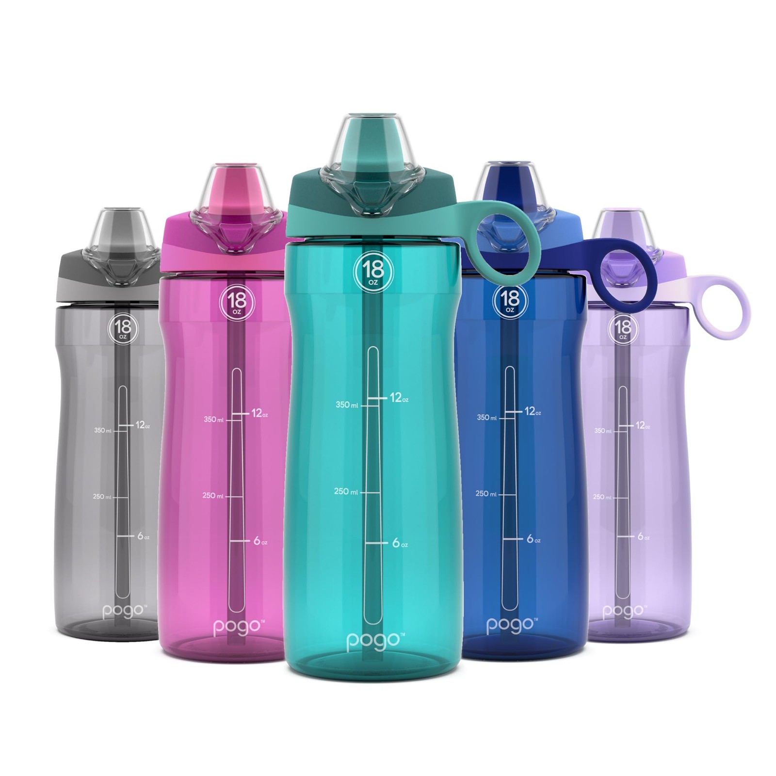With Soft Straw 18 Ounces, Teal