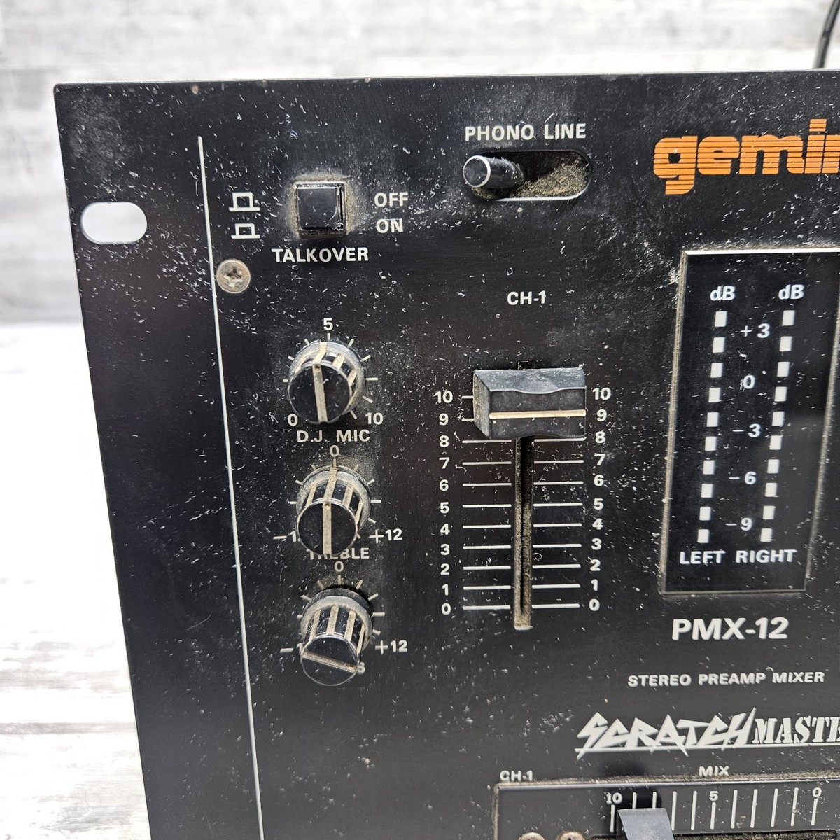 Gemini PMX-12 Scratchmaster DJ Mixer – Stereo Preamp PARTS REPAIR