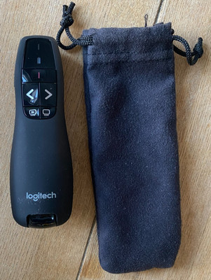 Logitech R400 Presenter Kabellos 2,4 GHz USB-Empfänger 15m Reichweite PC schwarz