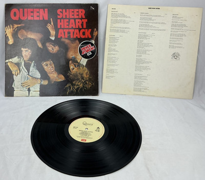 Queen Sheer Heart Attack Vinyl LP EMI EMC 3061 With Inner Lyric Sleeve Original