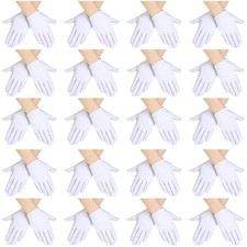 SATINIOR 20 Pairs White Kids Cotton Gloves Formal Costume for Boys Girls