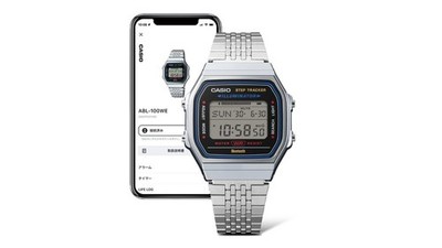 CASIO ABL-100WE-1AJF Digitaluhr Smartphone Link Step Tracker Retro Design