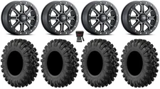 ITP Inertia Bdlk 15" Wheels Bk +40mm 32" MotoRavage XL Tires Textron Wildcat XX