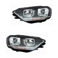 Halogen Scheinwerfer Set Links & Rechts H7 Schwarz FüR VW Golf Sportsvan