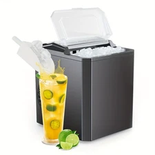 Countertop Ice Maker with Handle Counter-top Makes 26.5 lbs of Ice in 24 Hours