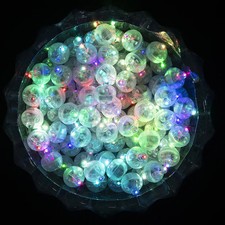 50pcs LED Balloon Lights Round Ball Flash Lamp for Wedding Party Decoration