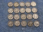 20 SILVER MERCURY DIMES WITH DATES lot 34c