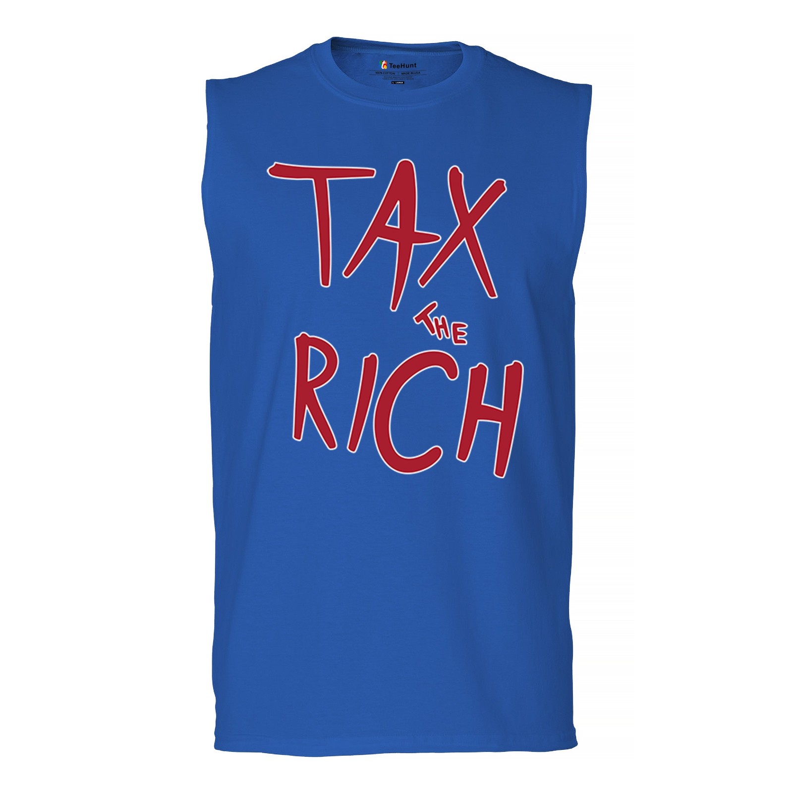ALTRA Tax The Rich Camicia Uomo Muscolosa Anti Trump Liberale Protesta Politica Sociale