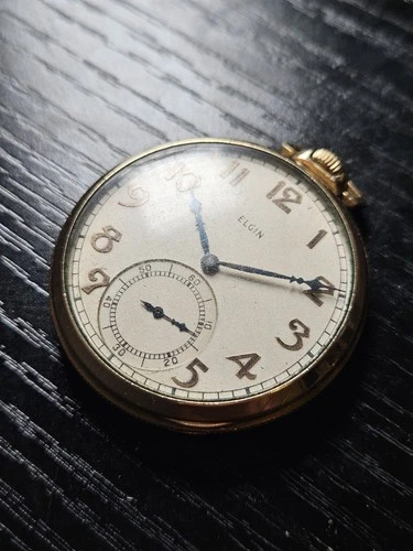 1910's Elgin Antique Gold Pocket Watch Manual Wind Untested