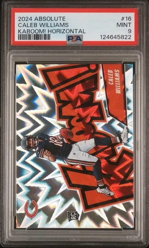 2024 PANINI ABSOLUTE KABOOM! HORIZONTAL #16 CALEB WILLIAMS ROOKIE RC PSA 9