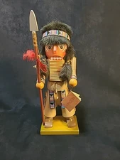 Vtg Holtzkunst Christian Ulbricht  15” Nutcracker Indian Native West Germany TAG