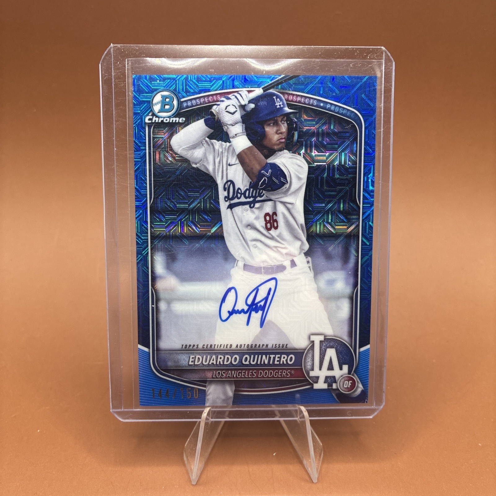 2025 Bowman - Chrome Prospect Mega Box Autographs Eduardo Quintero Blue/150 