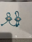 Vintage 1983 Cabbage Patch Kids Pair of Barrettes Blue Dress Hair Clips