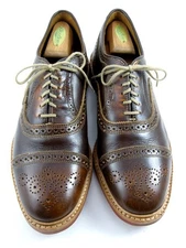 Allen Edmonds "STRANDMOK" Men's Leather Cap-Toe Oxfords 9.5 EEE Brown(629N)