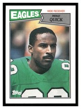 1987 Topps #298 Mike Quick Philadelphia Eagles Football Card 33791