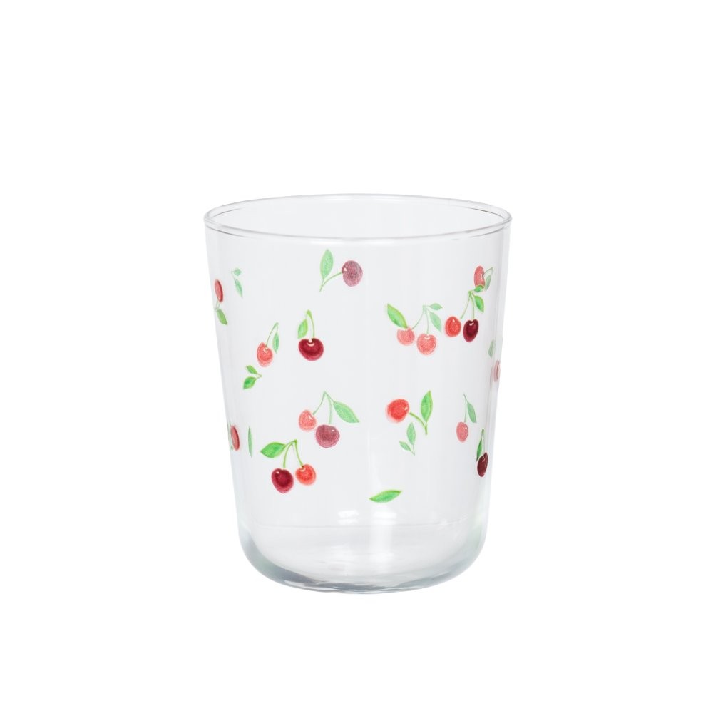Gobelet cerise 31,5 cl verre lot de 6 verres à eau et jus 7.80x7.80 cm