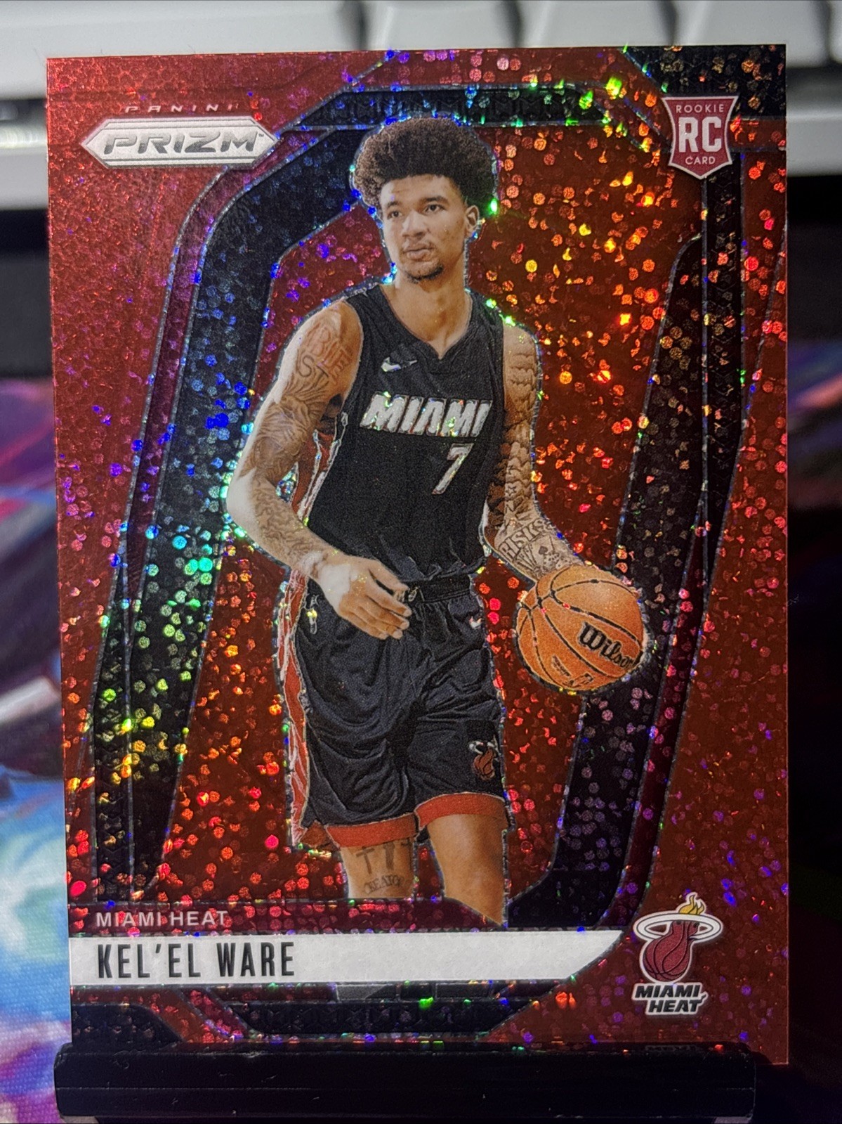 KEL'EL WARE 2024-25 PANINI PRIZM ROOKIE RED SPARKLE HEAT #248 B RC Q3714