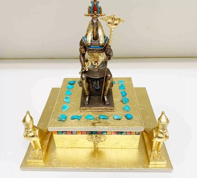 Deko Schatulle Blattgold Gott Thoth Schreiber Ägypten Schublade