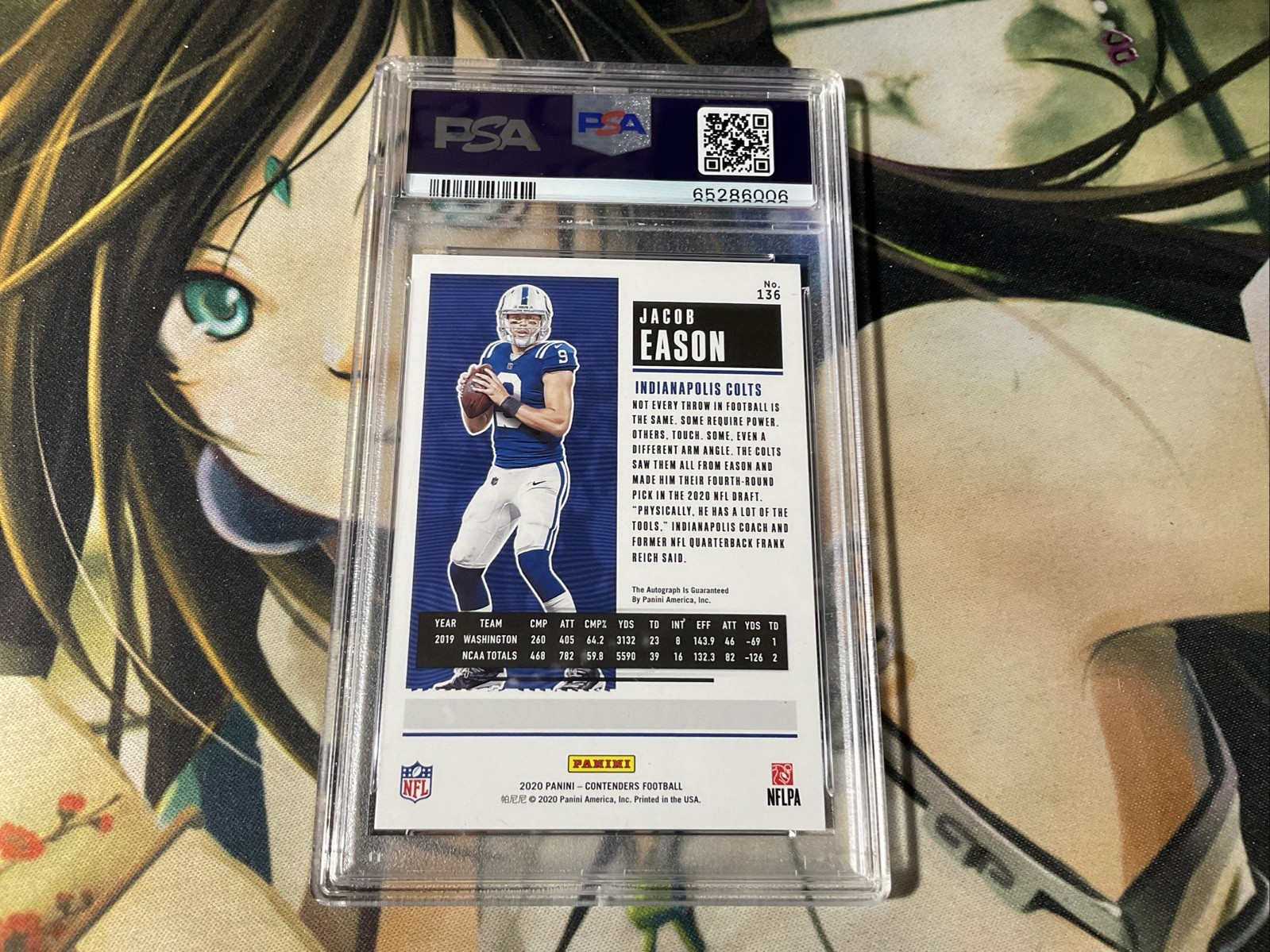 2020 JACOB EASON Panini Contenders AUTO ROOKIE RC PSA 9 /40/99 view 7