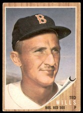 1962 Topps #444  TED WILLS  Boston Red Sox  VGEX-EX