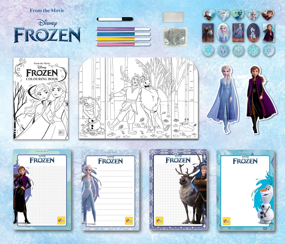 Frozen Coloring E Drawing School, Zainetto, Lavagnette, Manuale, Pennarelli, Mul - Immagine 4 di 4