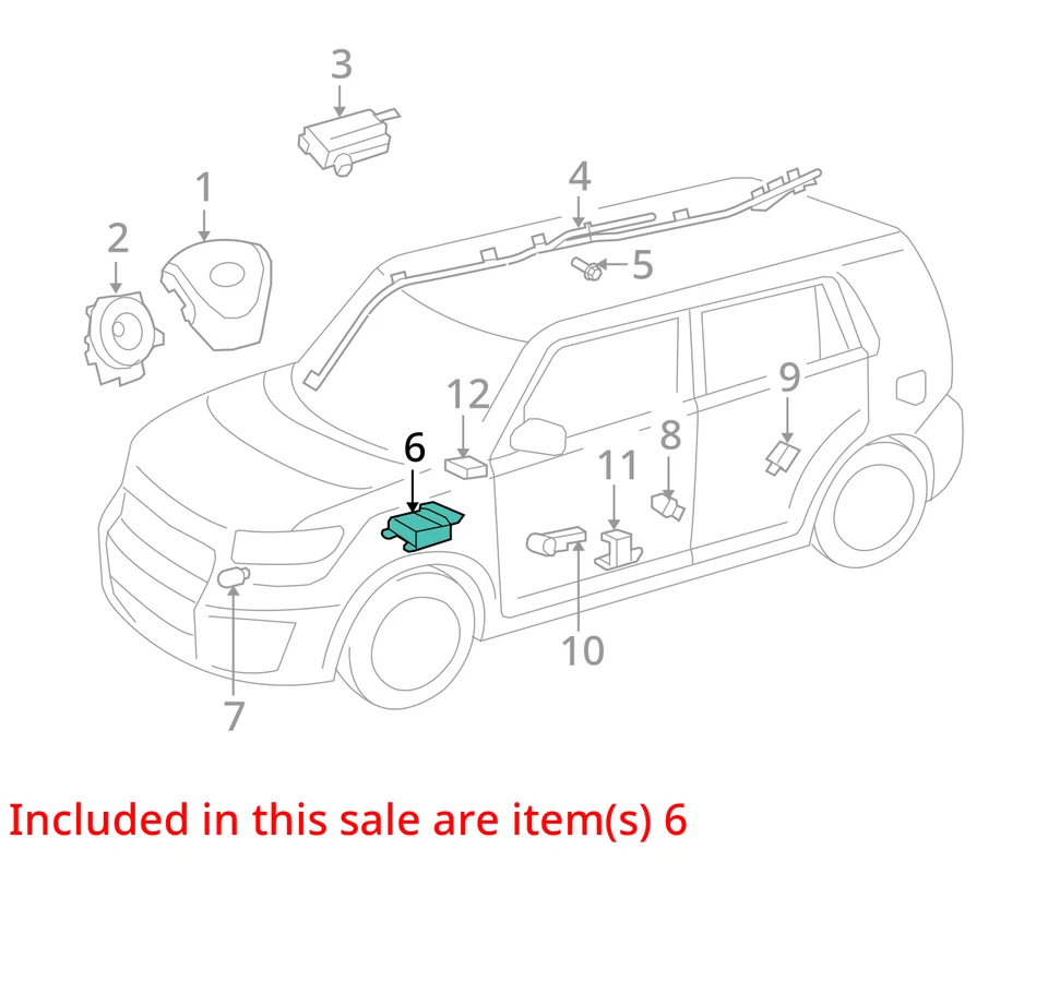 Unidad de módulo de control de bolsa de aire Scion xB 2012 fabricante de equipos originales Foto 4 de 4