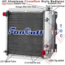 3 Row Aluminum Radiator For 1987-06 88 Jeep Wrangler Tj Yj Chevy Gm V8 Engine