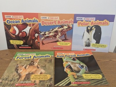 Scholastic Look and Find Out Animals by Alice B. McGinty - Children's Book Lot