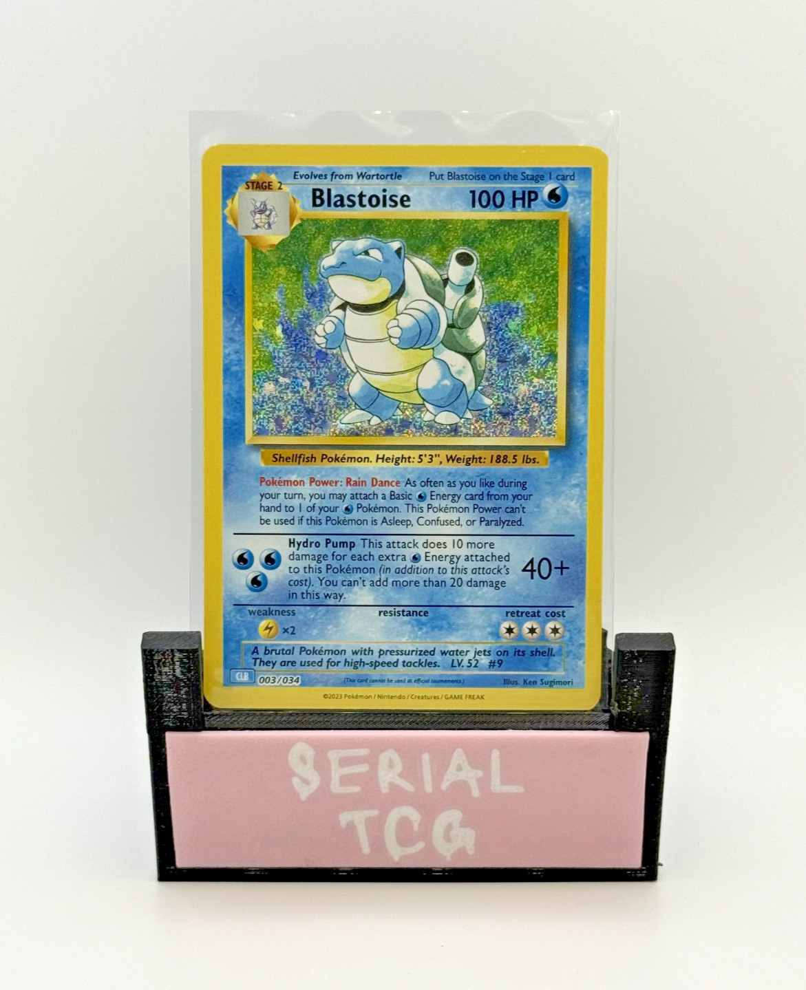 Blastoise - 003/034 - Classic Collection - Holo Rare - Near Mint