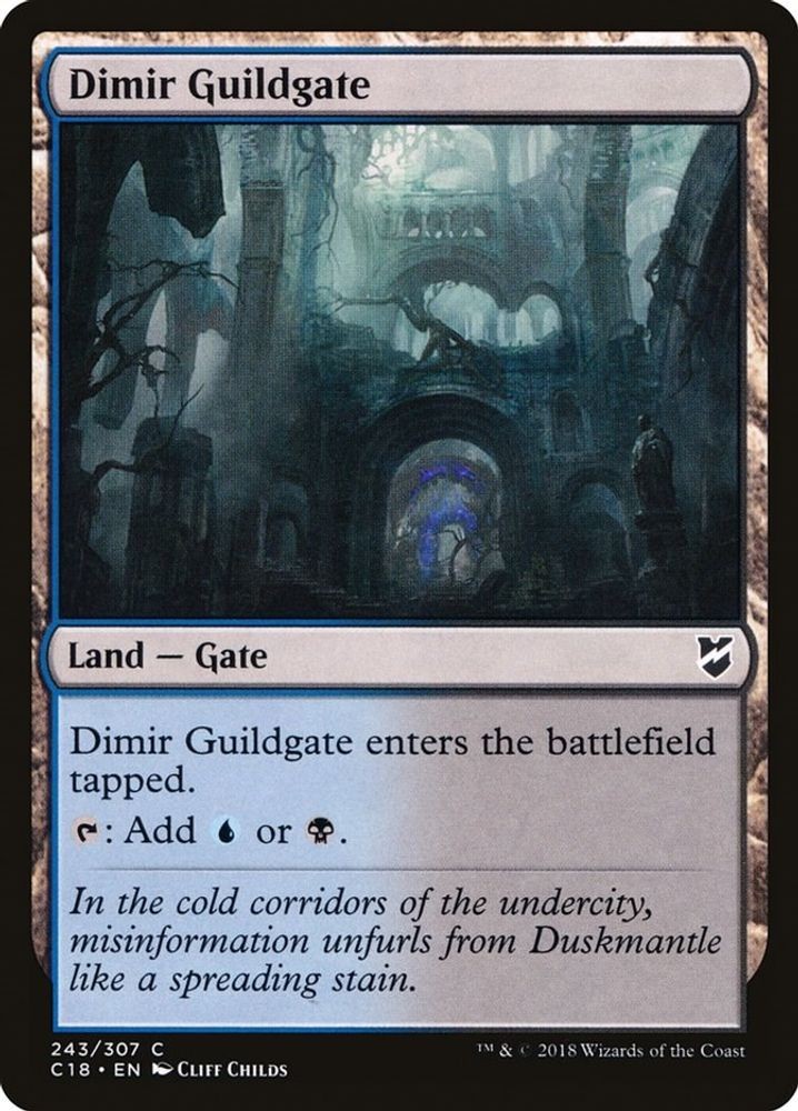 2018 Magic: The Gathering: Commander 2018 - Dimir Guildgate (#243, C, Near Mint)