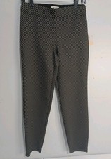 NWT Max Studio Knit Pull On Pants Size M Brown Tapered Leg Stretch H5 
