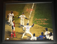 New York Mets Ray Knight & Howard Johnson 16x 20 signed & Ins. Framed Photo JSA