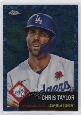 2022 Chrome Platinum Anniversary Toile White & Blue Refractor Chris Taylor sc8