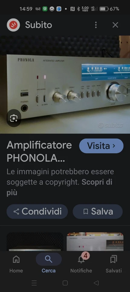 Amplificatore Phonola 6394 - Immagine 4 di 4