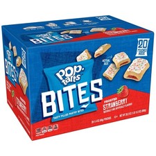 Pop-Tarts Bites Frosted Strawberry 20 Pouches 28.2 oz Toaster Pastry Snacks