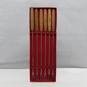VINTAGE STAINLESS STEEL FONDUE FORKS/SKEWERS ~ JAPAN ~ SET of 6