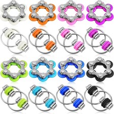 16 Pcs Fidget Toys Set Include 8 Six Roller Chain and 8 Key Flippy Chain Stress